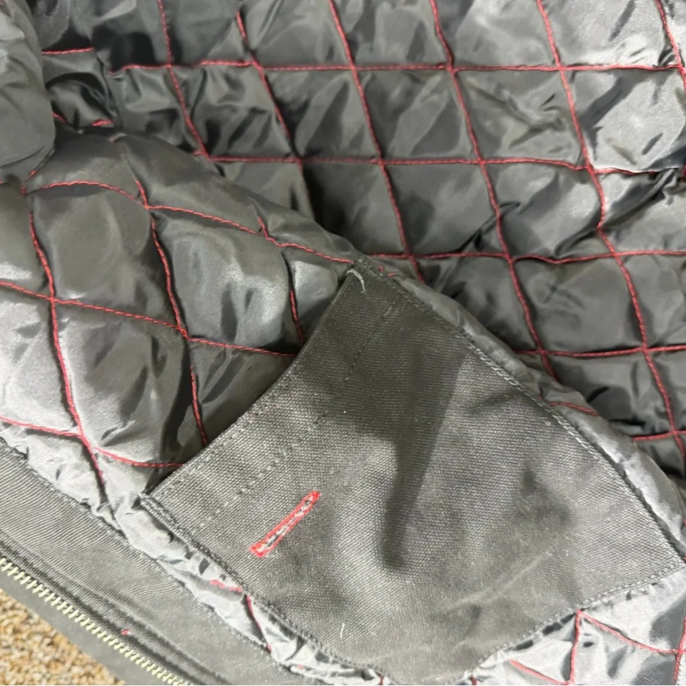 Snap-On Black Canvas Workwear Bomber with Red Lettering - Picture 3 of 16